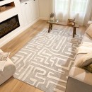 Tapis d'extérieur - 152x230cm - Gris - Réversible - 100% polypropylène - 1350gr / m²