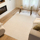 Tapis d'extérieur - 114x170cm - Beige - Réversible - 100% polypropylène - 1350gr / m²