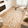 Tapis d'extérieur - 190x290cm - Beige - Réversible - 100% polypropylène - 1350gr / m²