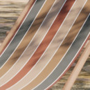 Lot de 2 chiliennes pliantes règlables - 100% acrylique - bois hêtre - Rouge/Marron