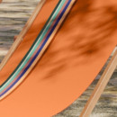 Lot de 2 chiliennes pliantes règlables - 100 % coton - bois hêtre - multicolore