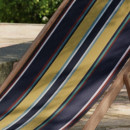 Lot de 2 chiliennes pliantes règlables - 100 % coton - bois hêtre - multicolore
