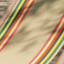 Lot de 2 chiliennes pliantes règlables - 100% acrylique - bois hêtre - Beige/Rouge