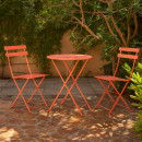 Table et chaises pliantes bistrot balcon terrasse- 2 places - Corail