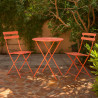 Table et chaises pliantes bistrot balcon terrasse- 2 places - Corail