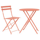 Table et chaises pliantes bistrot balcon terrasse- 2 places - Corail