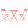 Table et chaises pliantes bistrot balcon terrasse- 2 places - Corail