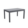 Table de jardin extensible aluminium 135/270cm + 10 fauteuils empilables textilène Gris Anthracite