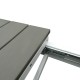 Table de jardin extensible aluminium bois composite- 180/240cm - 10 places - blanc gris- PALMA