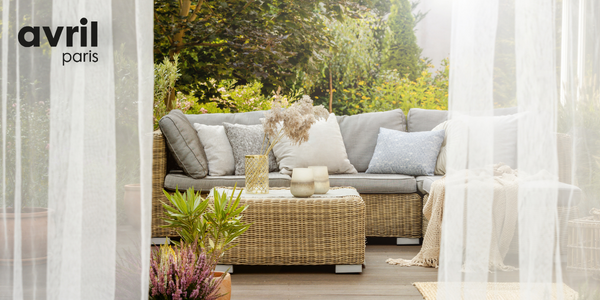 4 Seats Outdoor Sofa Rattan Garden Furniture Set - Ocean Grey - CANNES 12 Outdoor sofa